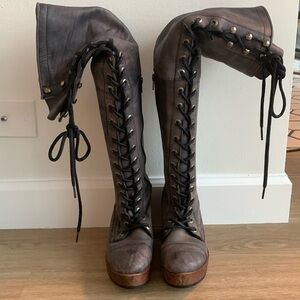 FP over the knee leather boots